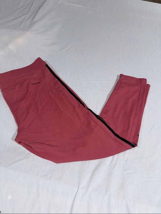 adidas Pants - adidas Pink Leggings with Black Side Stripe